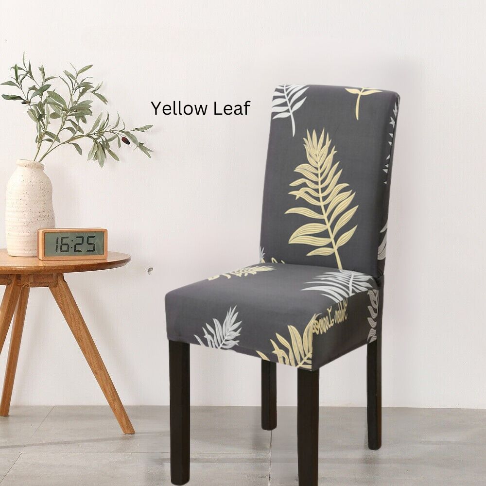 Yellow Leaf Chair Covers