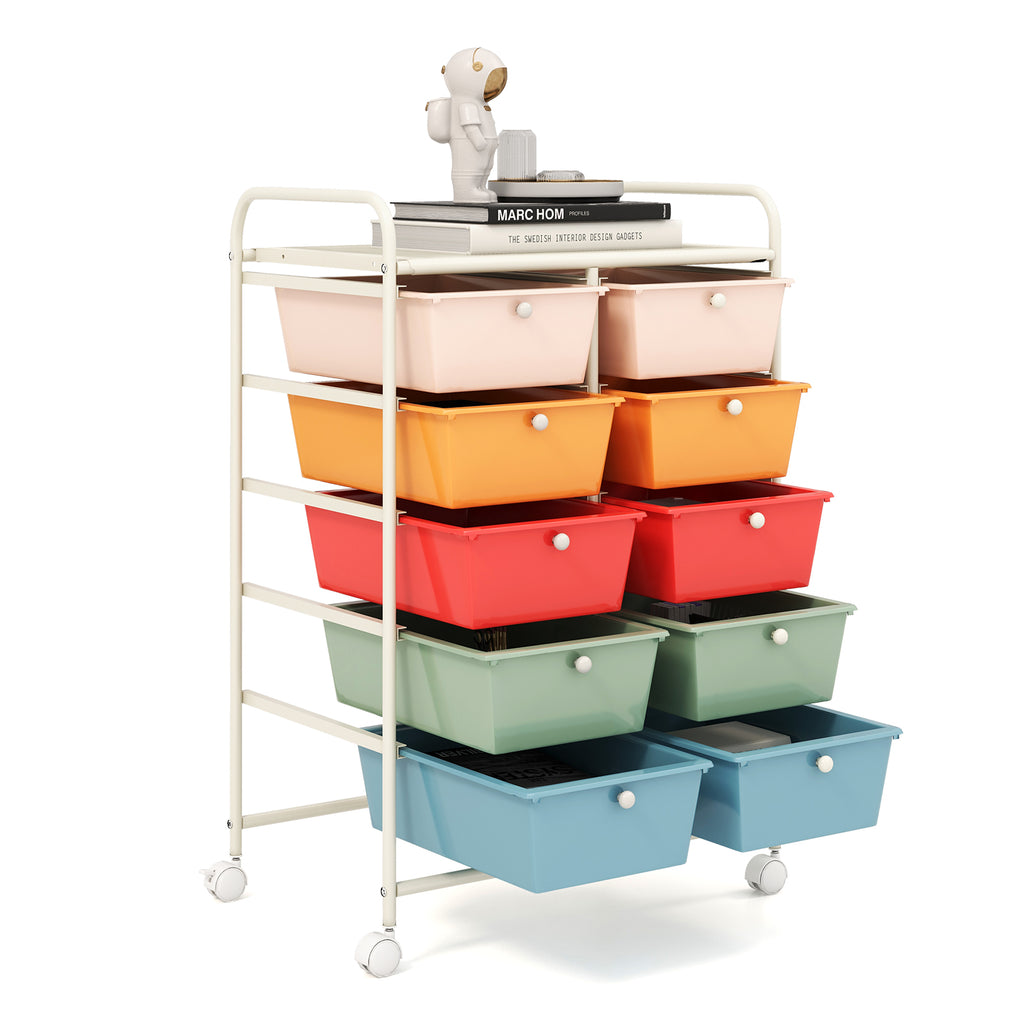10-Drawer Utility Trolley Organiser