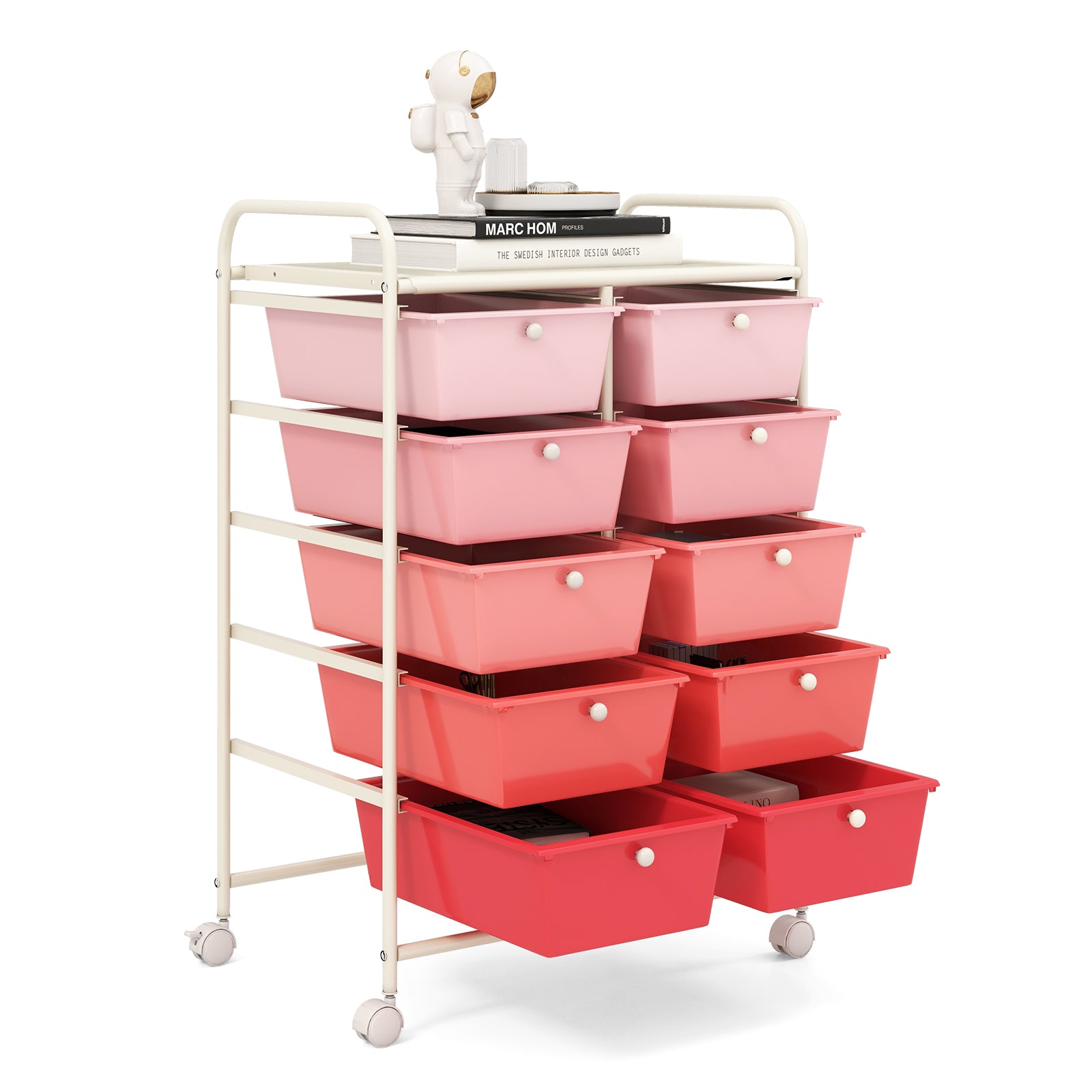 10-Drawer Utility Trolley Organiser