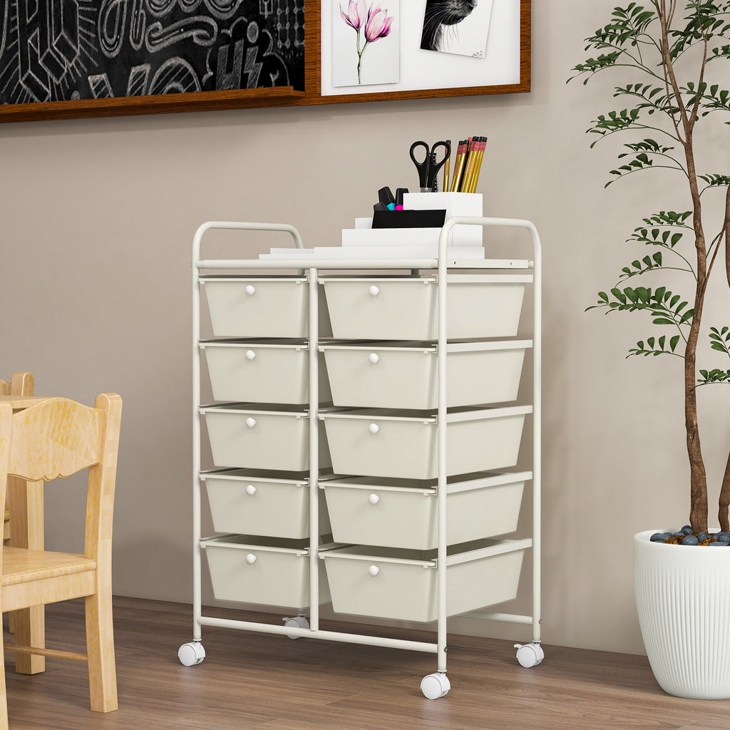 10-Drawer Utility Trolley Organiser