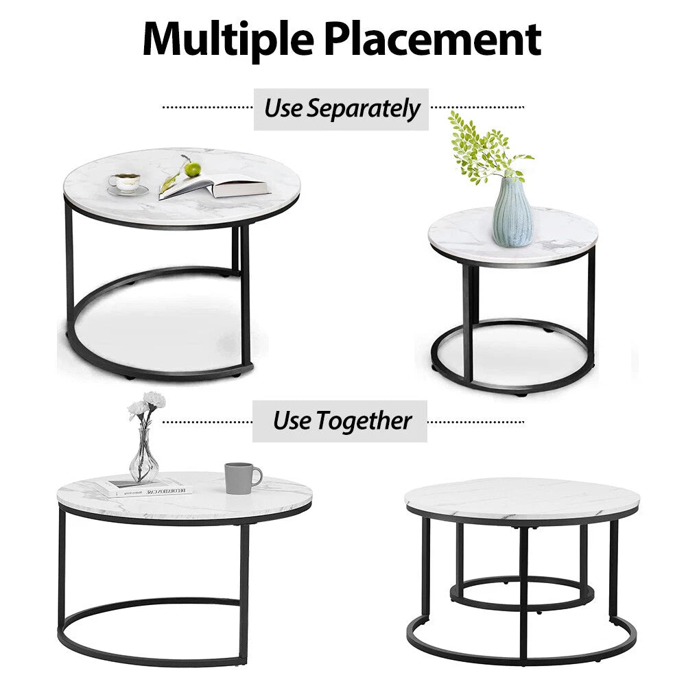 Marble Round Table Set