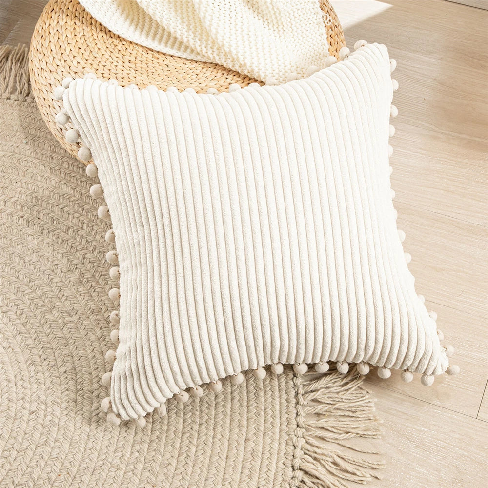 Pom Poms Ball Pillow Cover