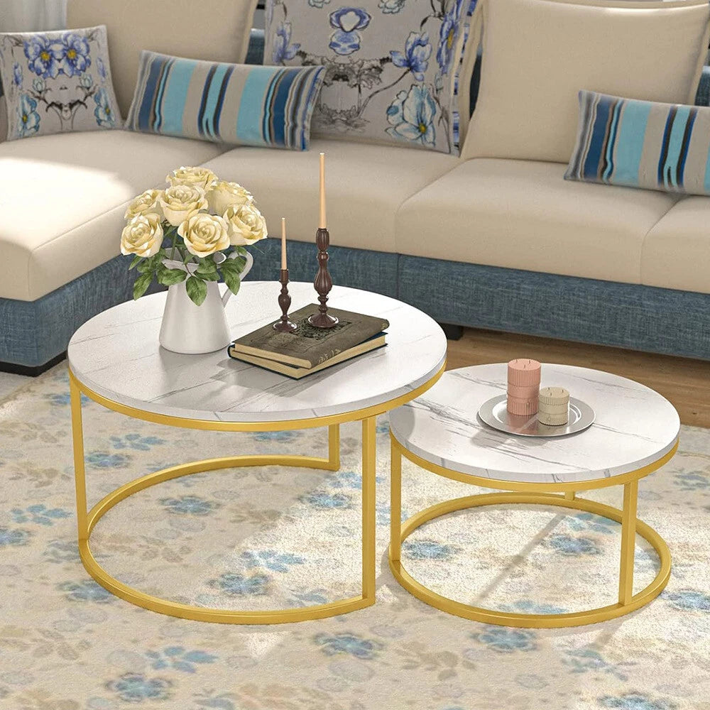 Marble Round Table Set