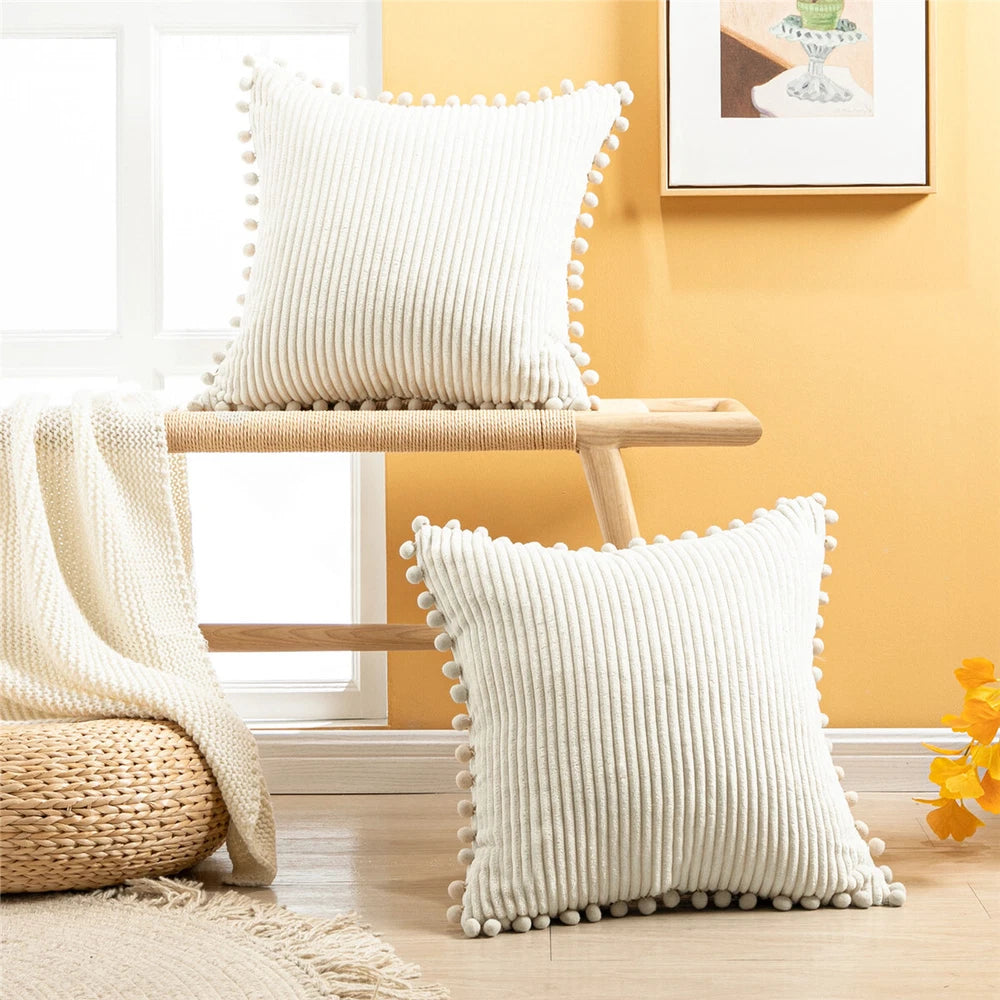Pom Poms Ball Pillow Cover