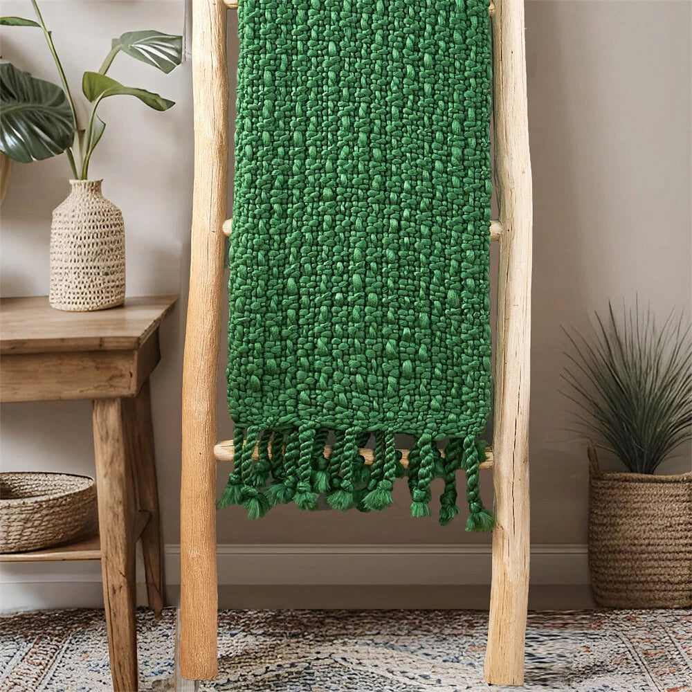 Knitted Weave Pattern Blanket