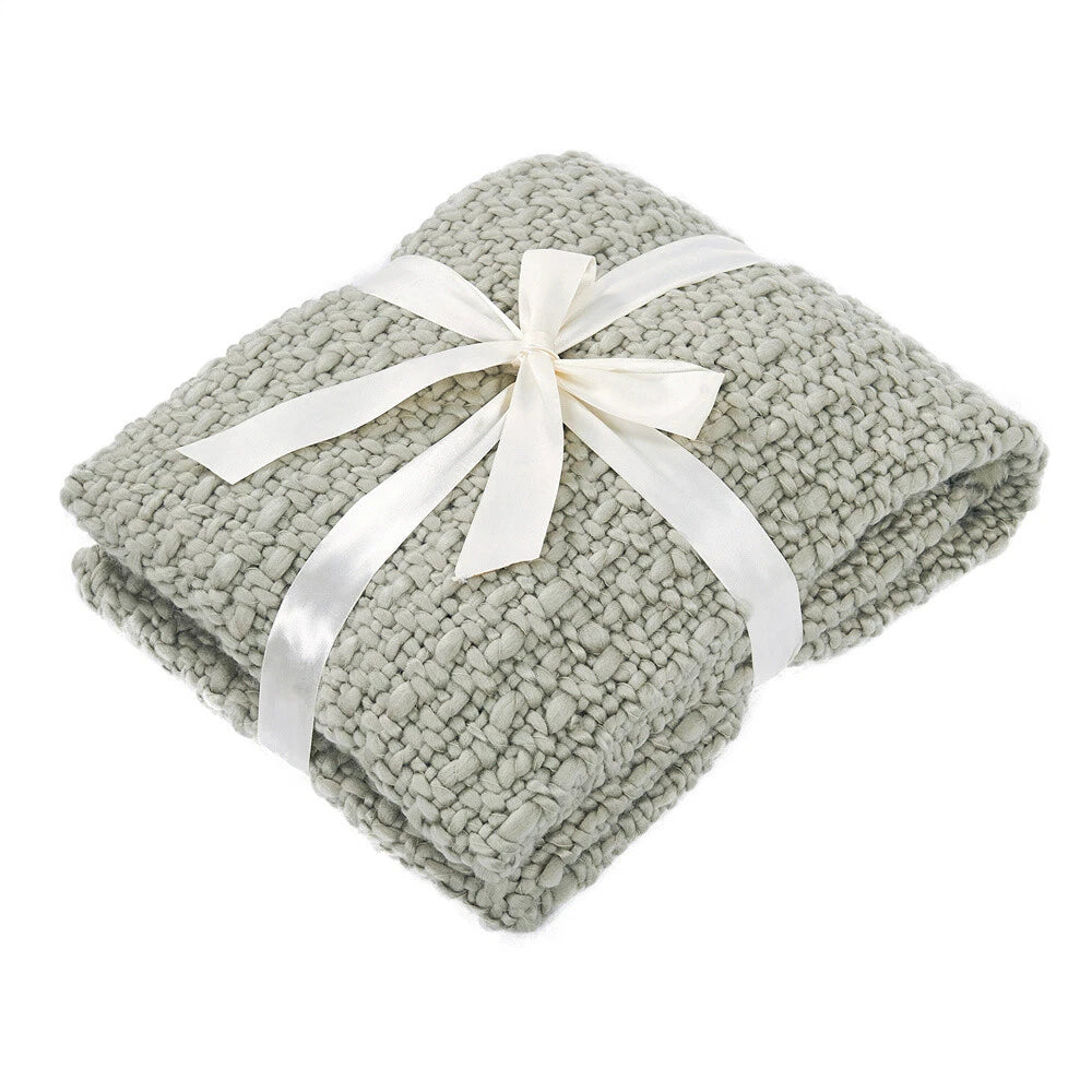 Knitted Weave Pattern Blanket