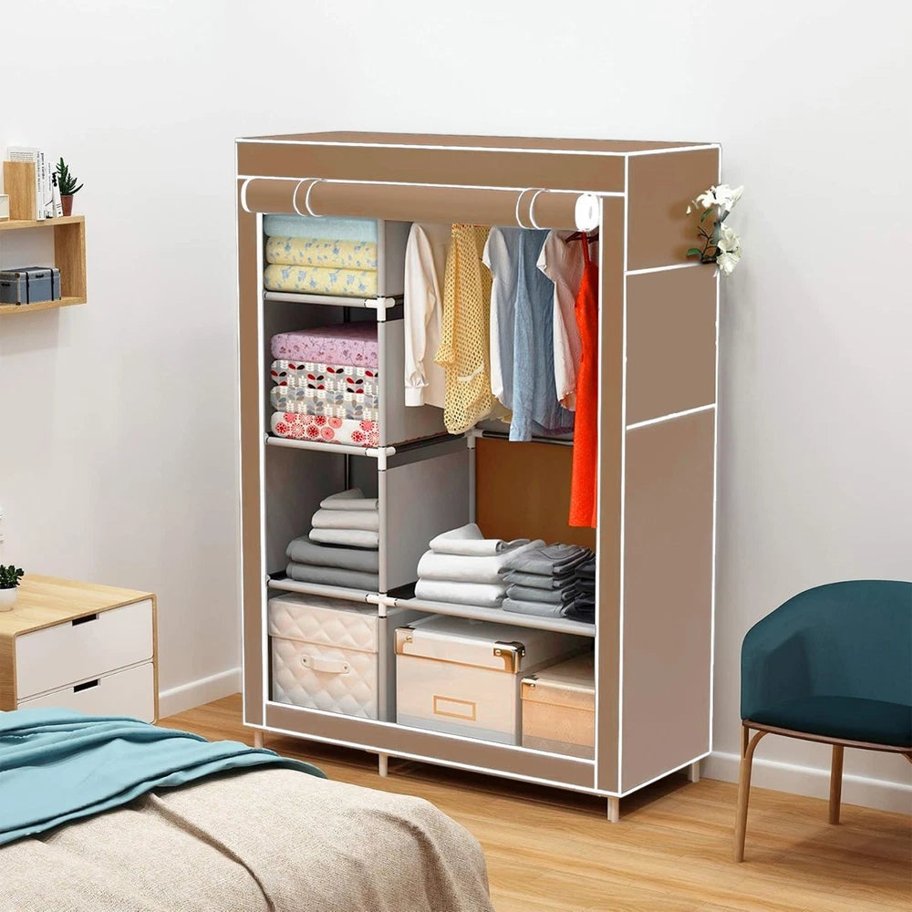 Portable Wardrobe Storage Cabinet