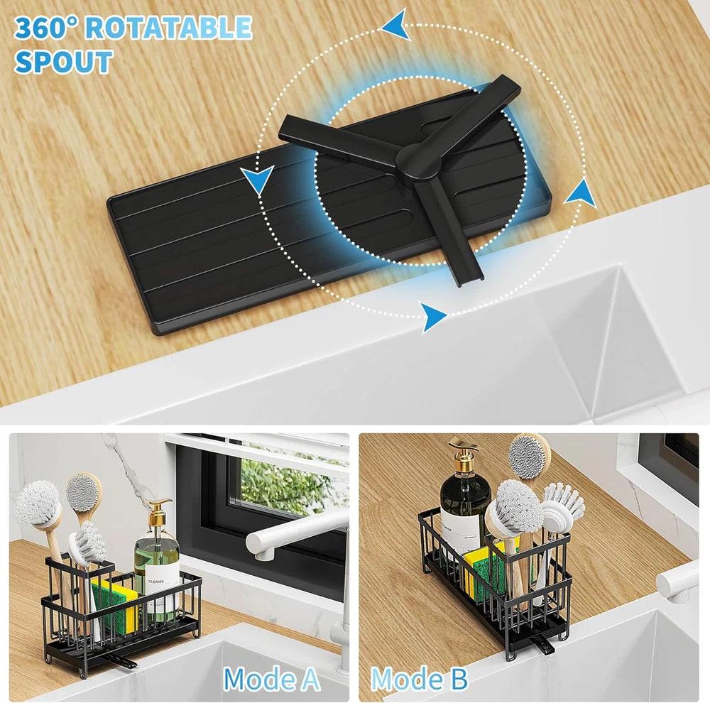 Sink Organiser With High Brush Holder
