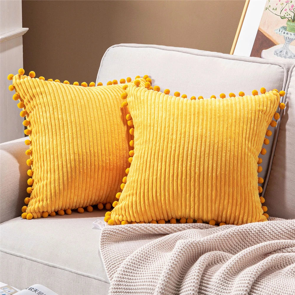 Pom Poms Ball Pillow Cover