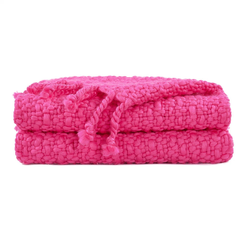 Knitted Weave Pattern Blanket