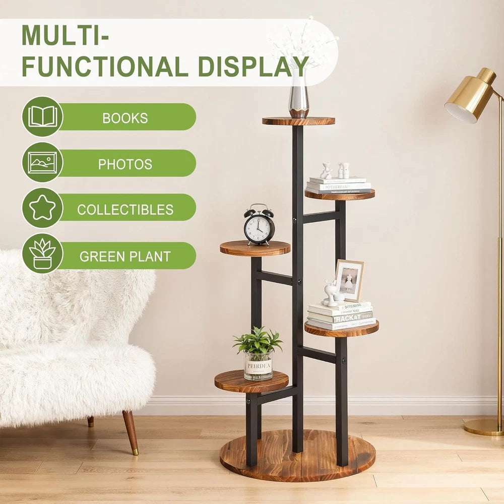 5-Tier Wooden Plant Stand