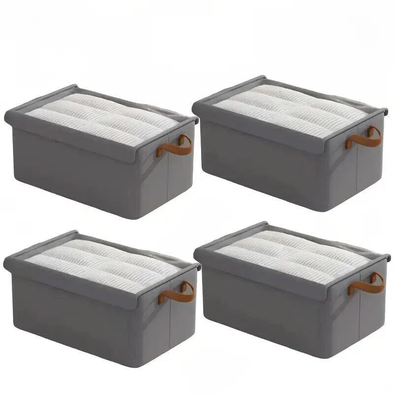4-Pack Foldable Clothes Storage