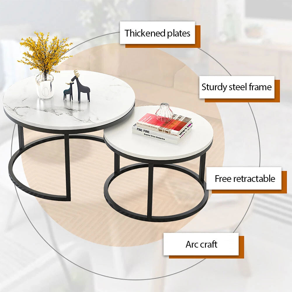 Marble Round Table Set
