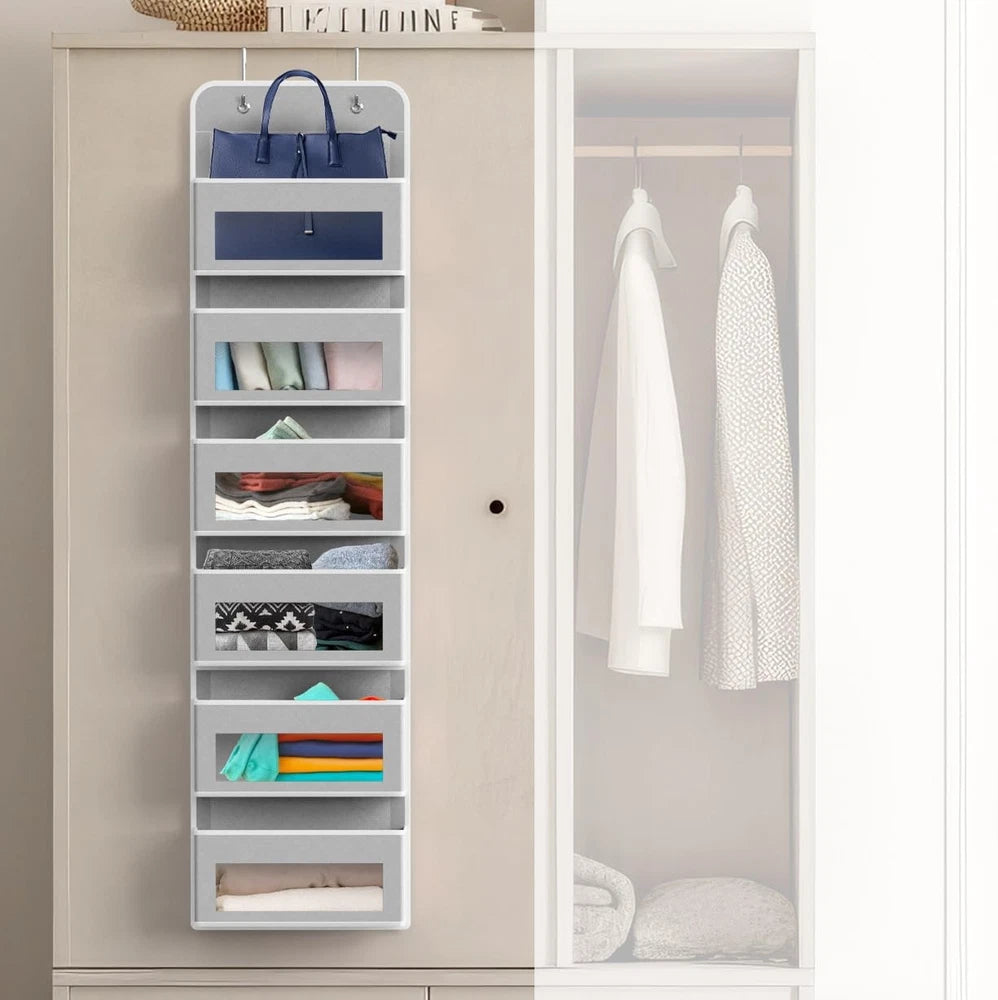 6 Clear Pocket Organiser