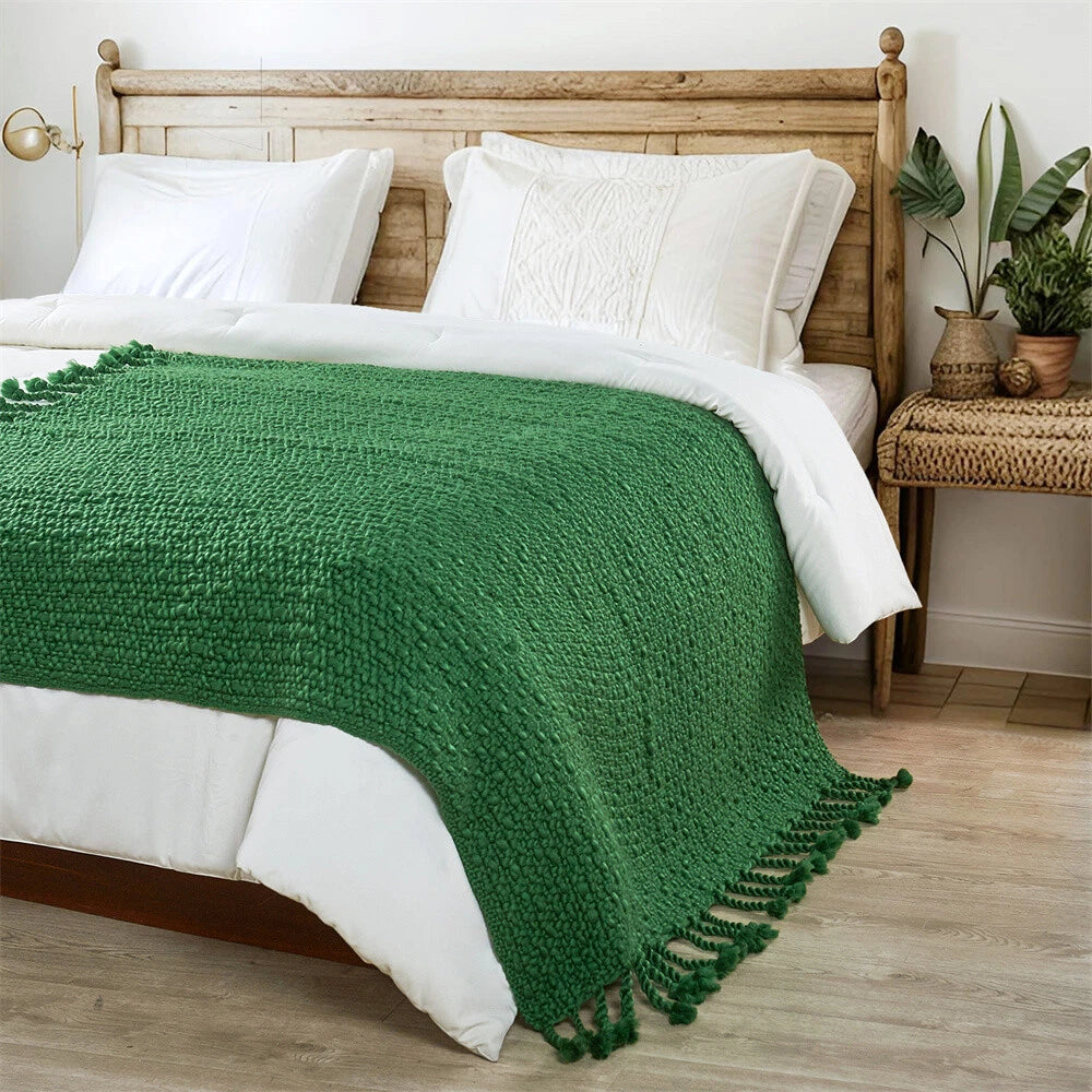 Knitted Weave Pattern Blanket