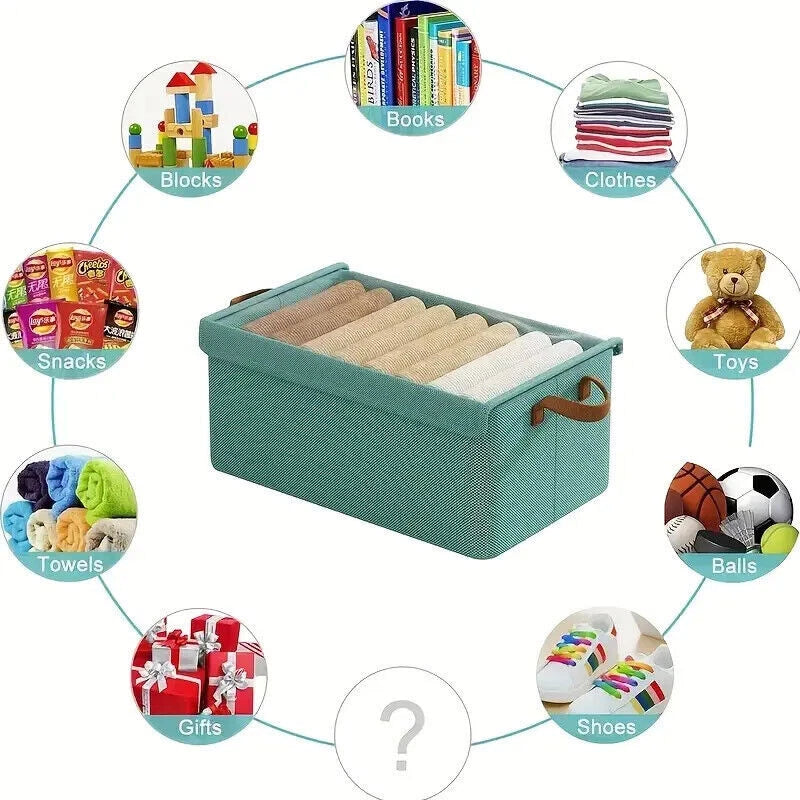 4-Pack Foldable Clothes Storage